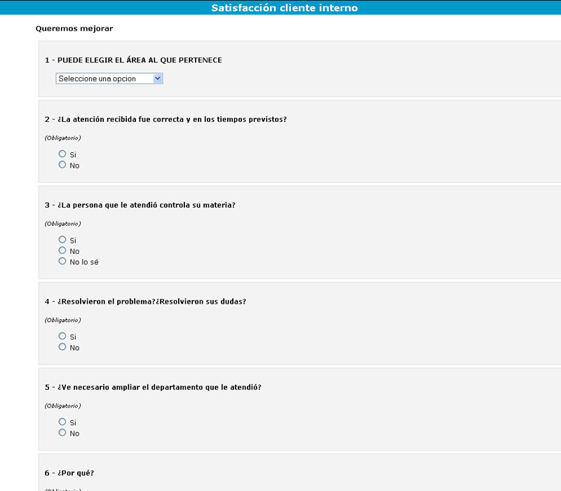 Encuestas de satisfaccion al cliente ejemplos